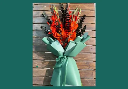 آموزش رایگان چیدمان دسته گل گلایل