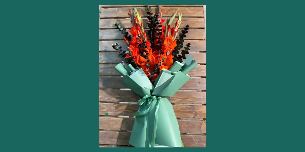 آموزش رایگان چیدمان دسته گل گلایل